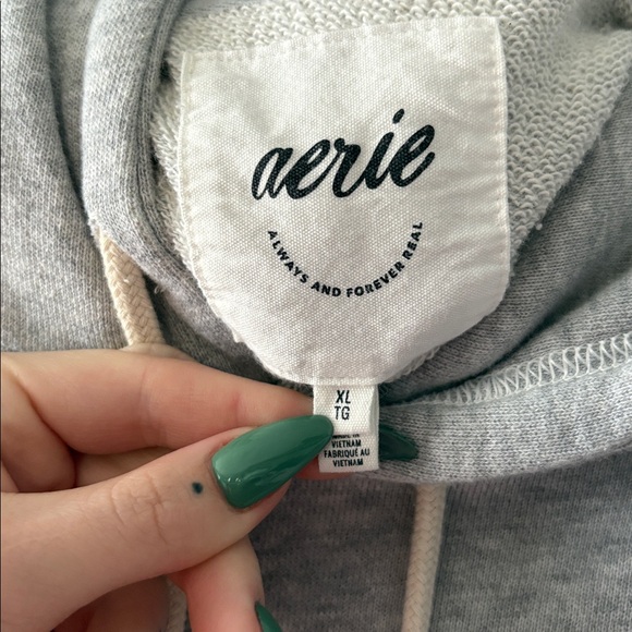 Aerie Light Gray Hoodie - Picture 2 of 4